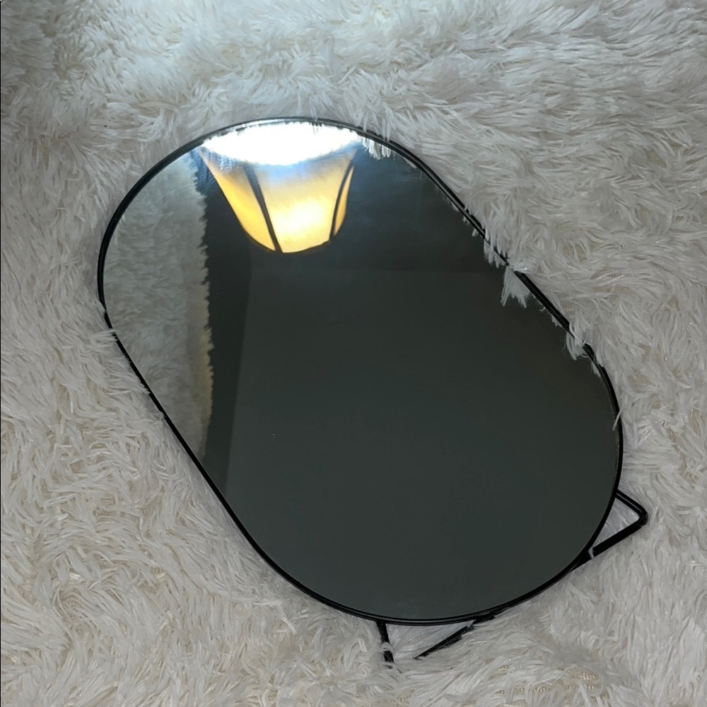 Oval Black Vanity Mirror